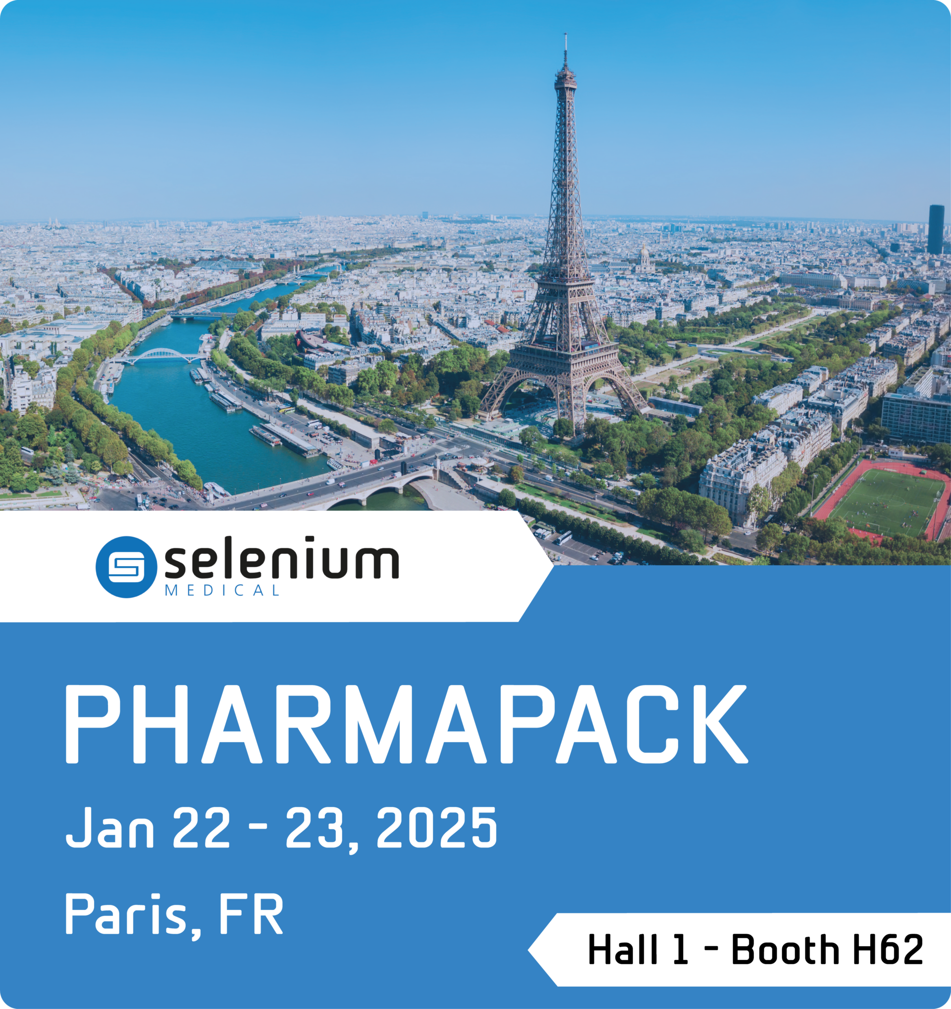 Selenium Medical is exhibiting at Pharmapack 2025.